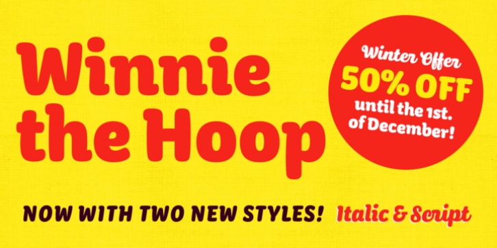 Winnie The Hoop font preview