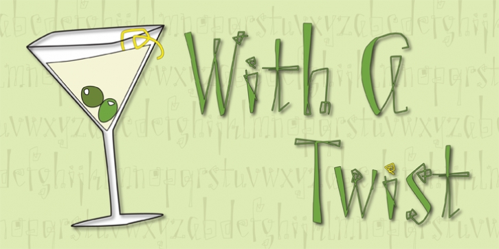 With A Twist font preview