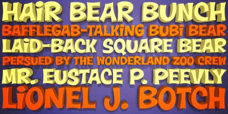 Wonderbear PB font preview