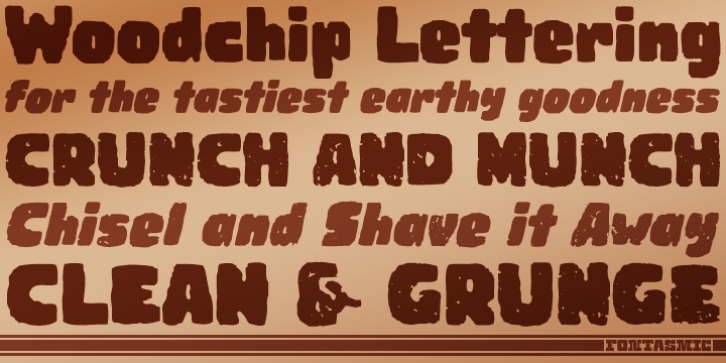 Woodchip font preview