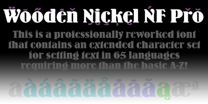 Wooden Nickel NF Pro font preview