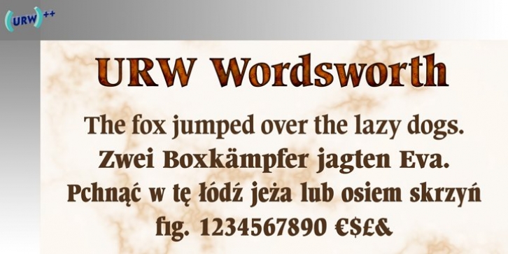 Wordsworth font preview