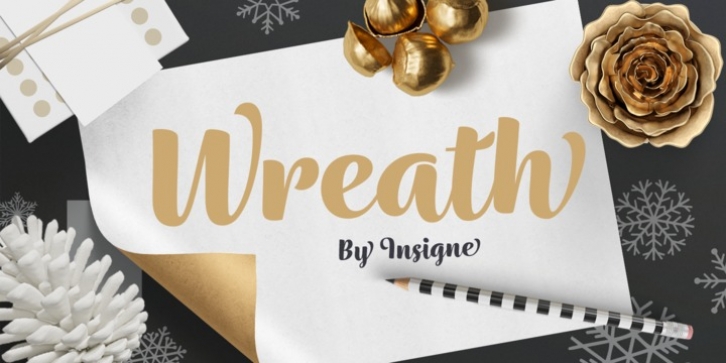 Wreath font preview