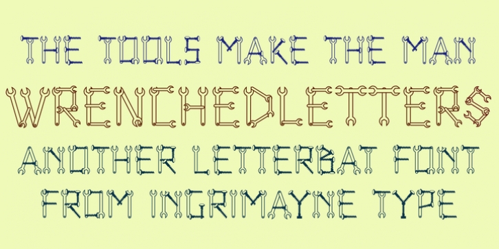 WrenchedLetters font preview