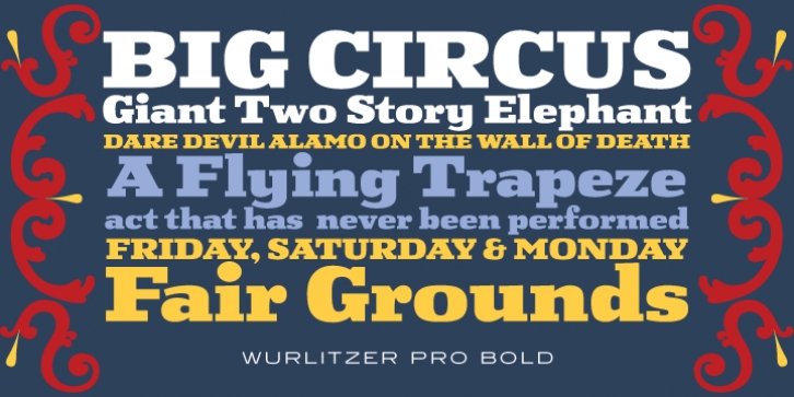 Wurlitzer Pro font preview