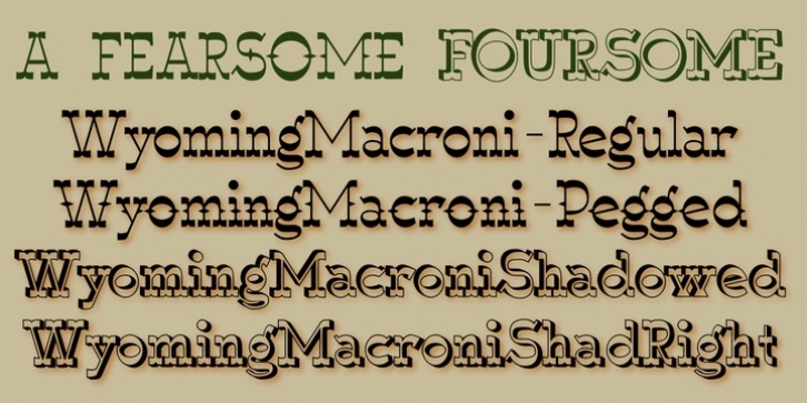 Wyoming Macroni font preview