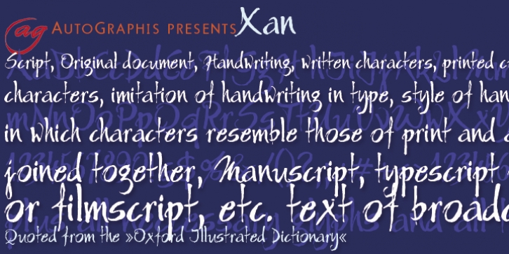 Xan font preview