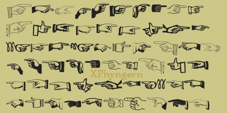 XPhyngern font preview