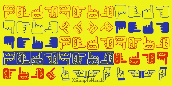 XSimple Hands font preview