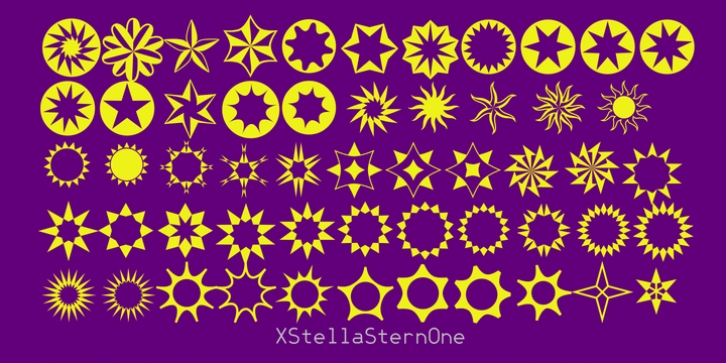 XStella Stern font preview
