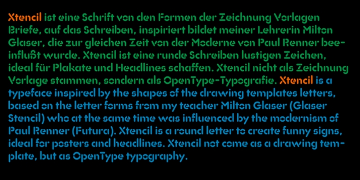 Xtencil lc font preview