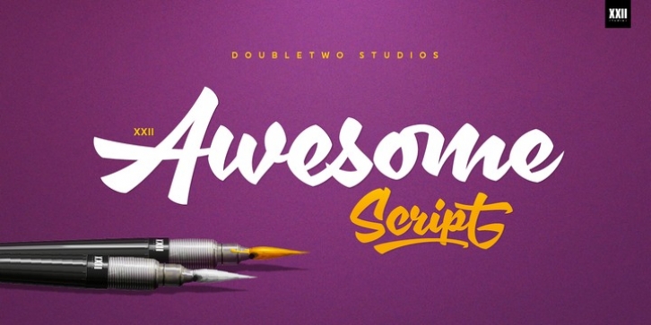 XXII AwesomeScript font preview