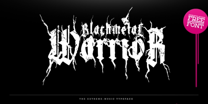 XXII Blackmetal Warrior font preview