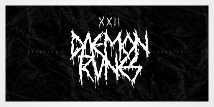 XXII DaemonRunes font preview