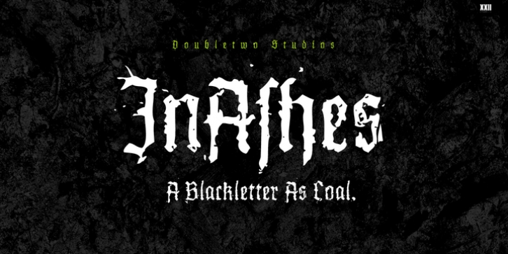 XXII InAshes font preview