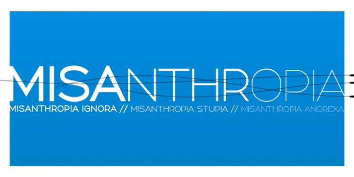 XXII MISANTHROPIA font preview