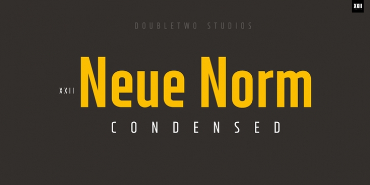 XXII Neue Norm font preview