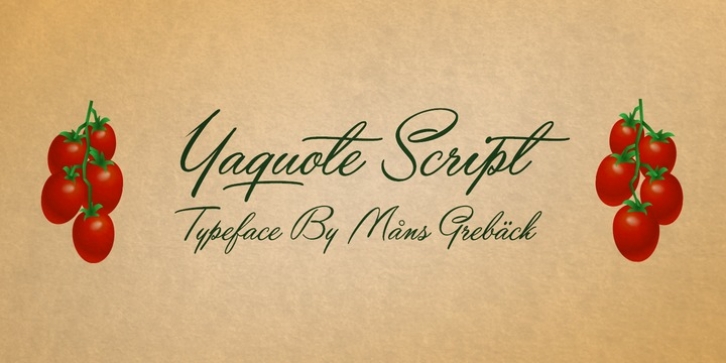 Yaquote Script font preview