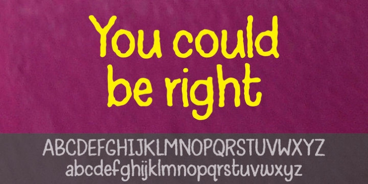 You Could Be Right font preview