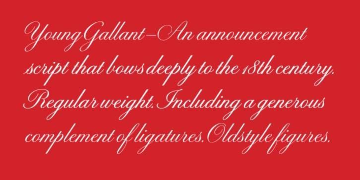 Young Gallant font preview