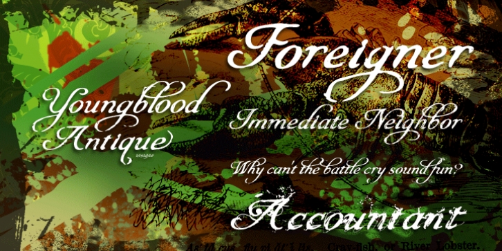 Youngblood Antique font preview