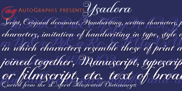 Ysadora font preview