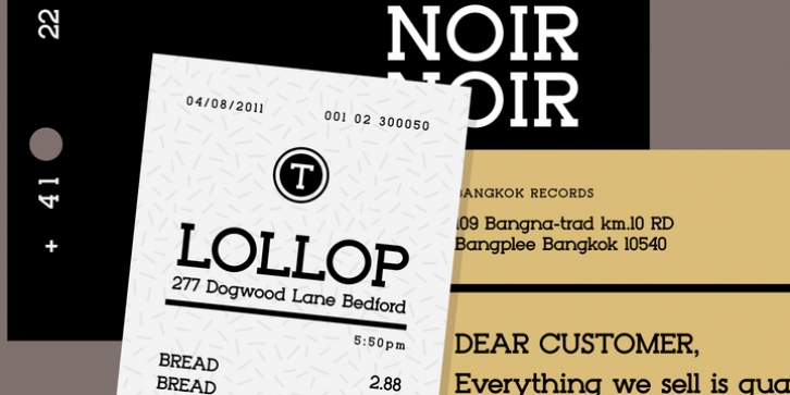 YWFT Lollop font preview