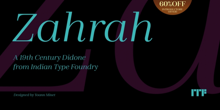 Zahrah font preview