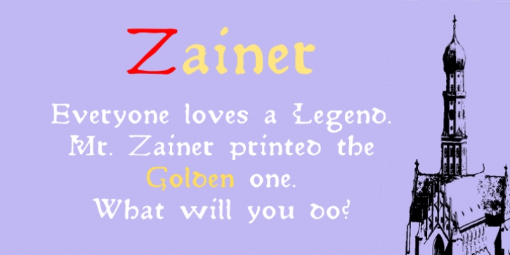 Zainer font preview