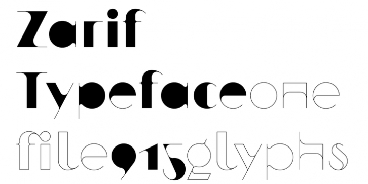 Zarif font preview