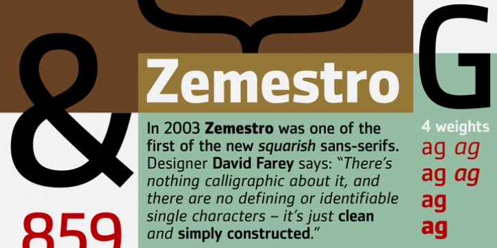 Zemestro font preview