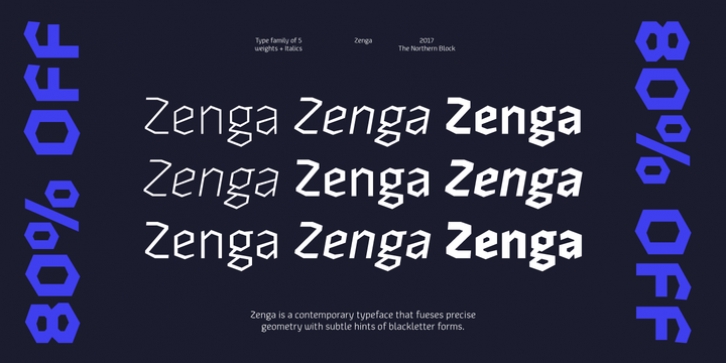 Zenga font preview