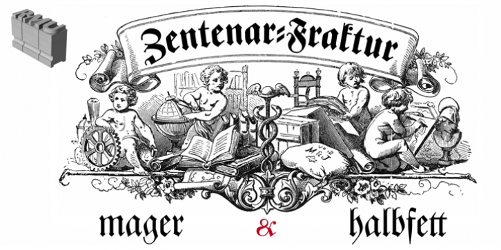 Zentenar Fraktur font preview