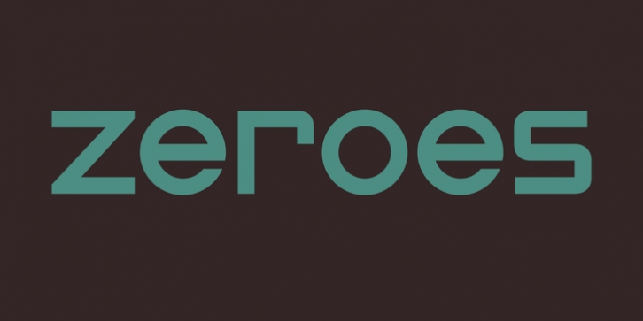 Zeroes font preview