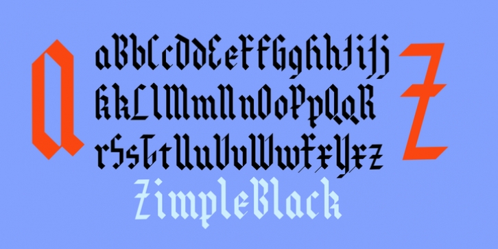 Zimple font preview