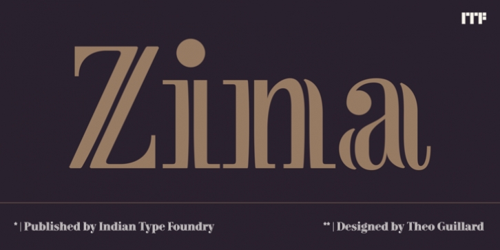 Zina font preview