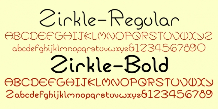 Zirkle font preview