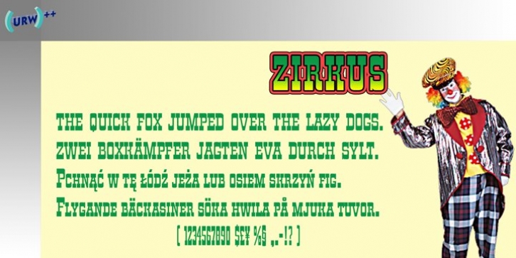 Zirkus font preview