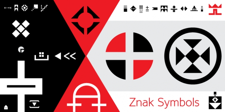 Znak Symbols font preview
