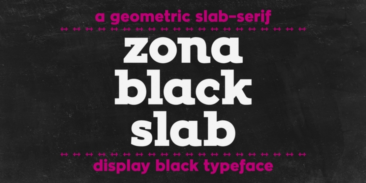 Zona Black Slab font preview