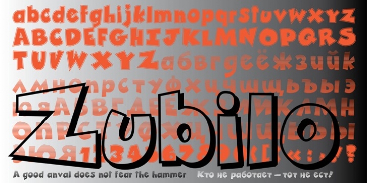 Zubilo font preview